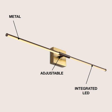 Makena Modern Minimalist Dimmable Integrated LED Metal Wall Sconce